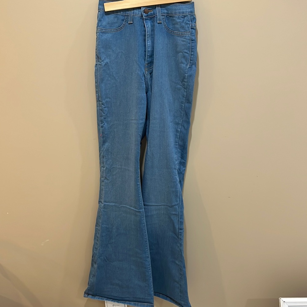 Hi-rise bell bottom jeans